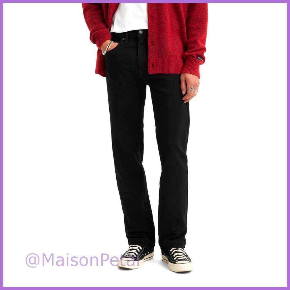 Relaxed Fit Stretch Denim Jeans Straight Leg Casual